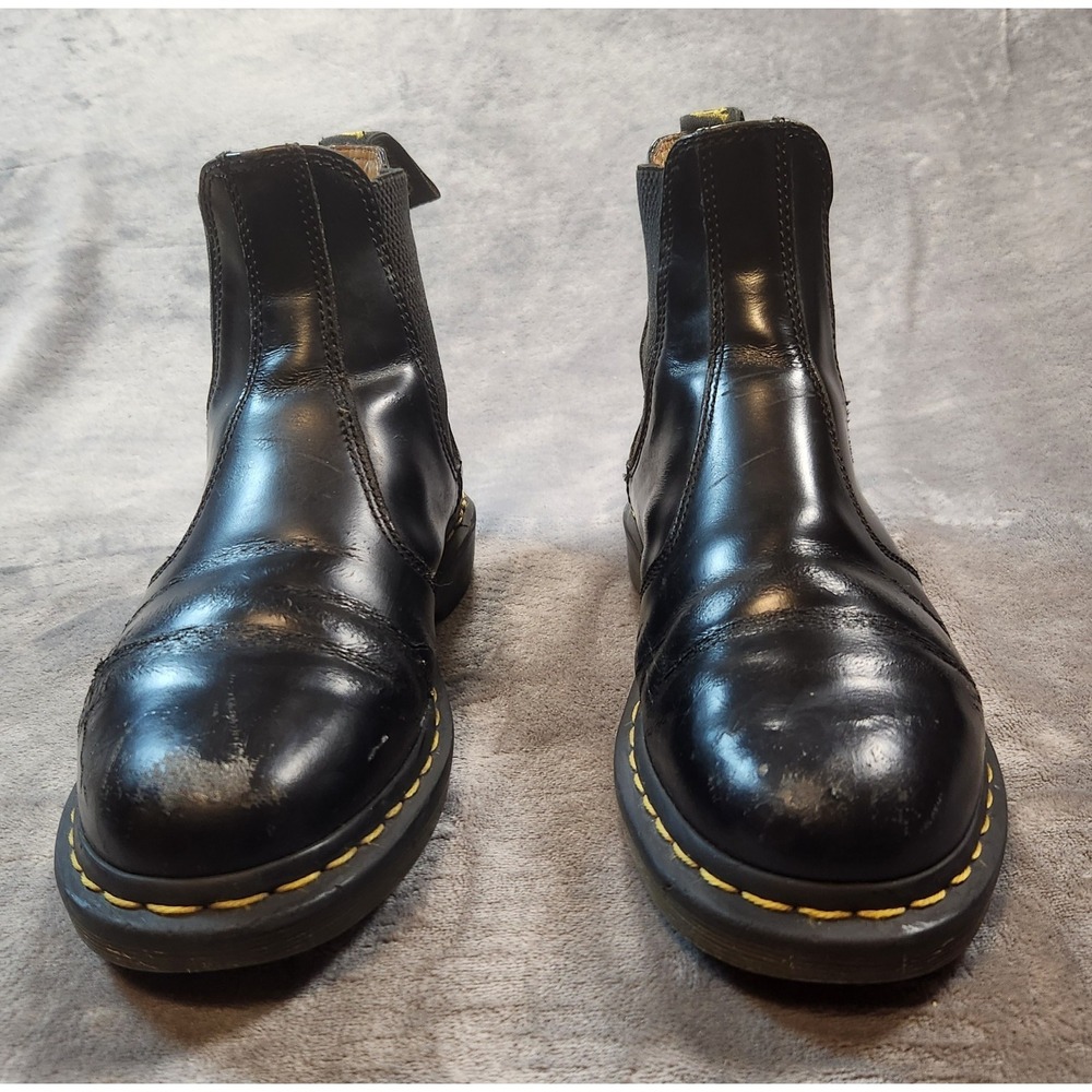 Dr Martens Boots Womens 8 Black Chelsea 2976 Leather Doc Airwair Mens 7 - Picture 6 of 13